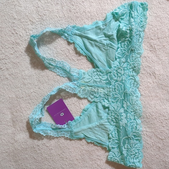 Anemone Women's Lace Bralette - Aqua - Picture 5 of 7